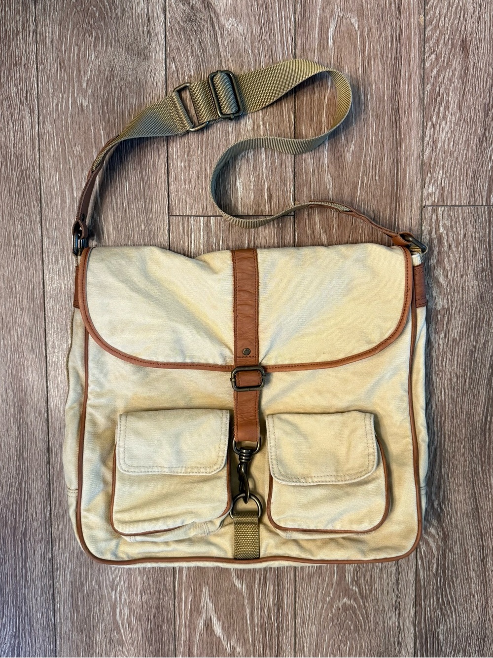 Y2K American Eagle Outfitters canvas messenger bag